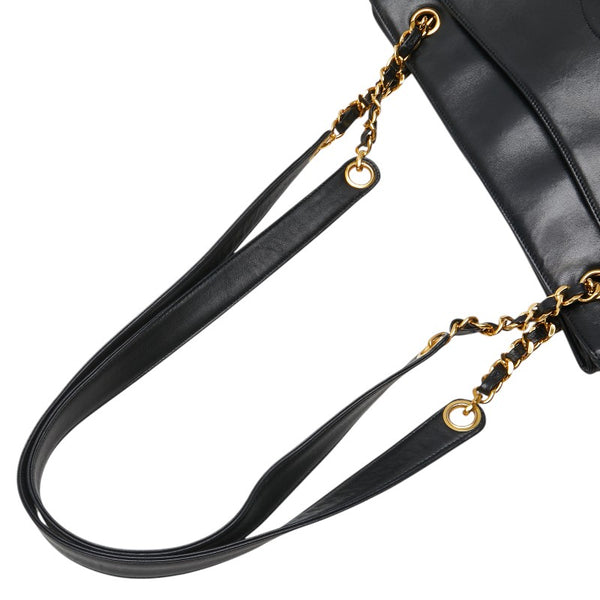 シャネル ココマーク チェーン トートバッグ ショルダーバッグ ブラック ラムスキン レディース CHANEL 【中古】