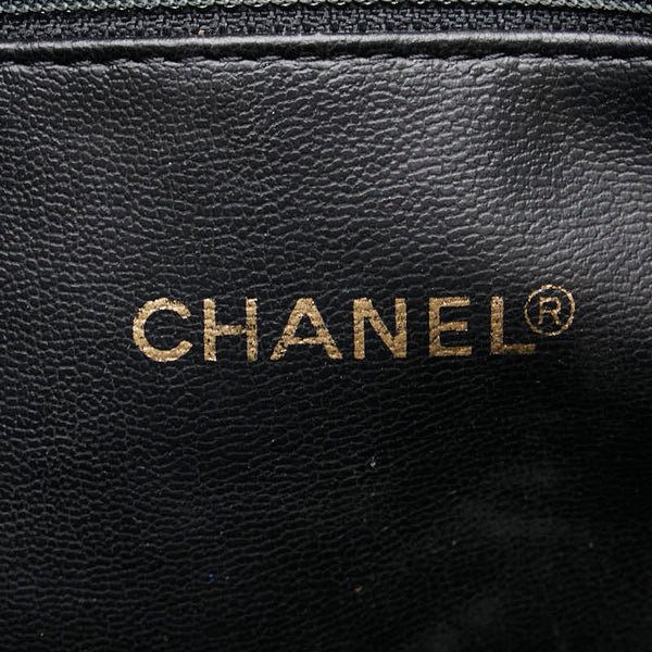 シャネル ココマーク チェーン トートバッグ ショルダーバッグ ブラック ラムスキン レディース CHANEL 【中古】