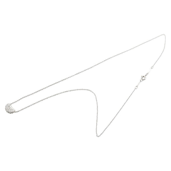 ティファニー ビーン パヴェダイヤ ネックレス Pt950 プラチナ レディース TIFFANY&Co. 【中古】