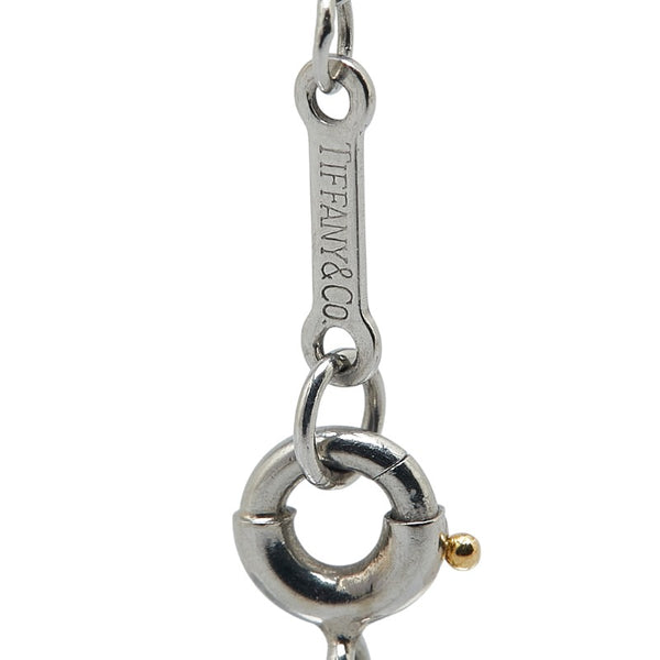 ティファニー ビーン パヴェダイヤ ネックレス Pt950 プラチナ レディース TIFFANY&Co. 【中古】
