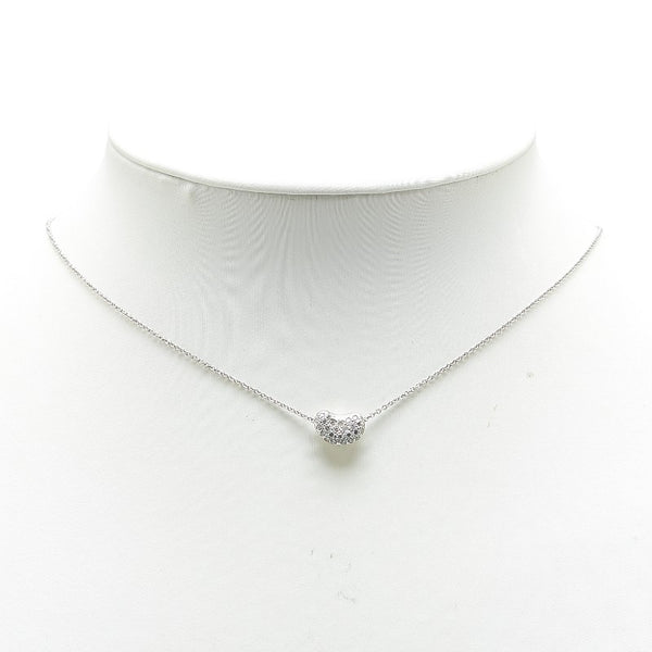 ティファニー ビーン パヴェダイヤ ネックレス Pt950 プラチナ レディース TIFFANY&Co. 【中古】
