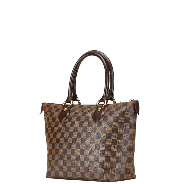 ルイ ヴィトン ダミエ サレヤPM トートバッグ ハンドバッグ N51183 ブラウン PVC レザー レディース LOUIS VUITTON 【中古】