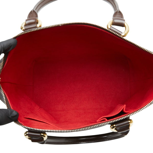 ルイ ヴィトン ダミエ サレヤPM トートバッグ ハンドバッグ N51183 ブラウン PVC レザー レディース LOUIS VUITTON 【中古】