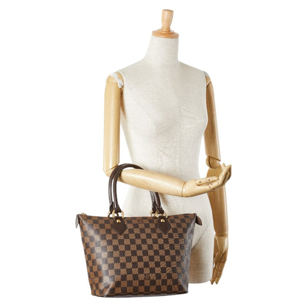 ルイ ヴィトン ダミエ サレヤPM トートバッグ ハンドバッグ N51183 ブラウン PVC レザー レディース LOUIS VUITTON 【中古】
