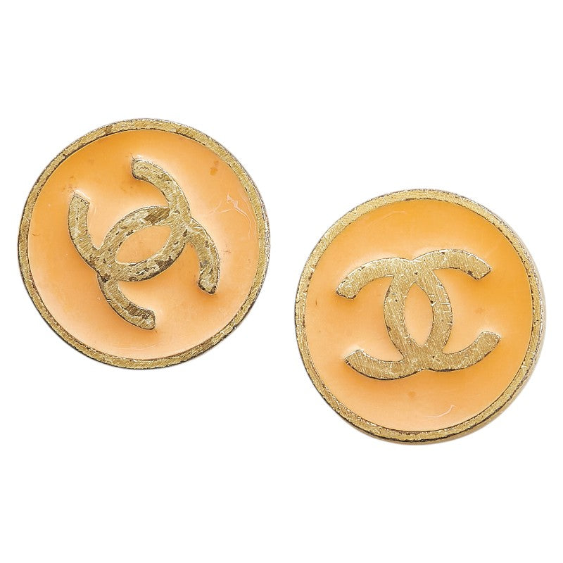 シャネル ココマーク イヤリング オレンジ ゴールド メッキ レディース CHANEL 【中古】