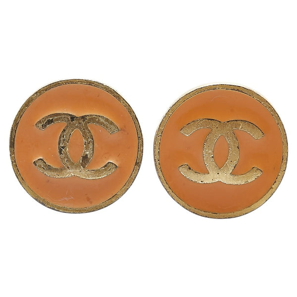 シャネル ココマーク イヤリング オレンジ ゴールド メッキ レディース CHANEL 【中古】