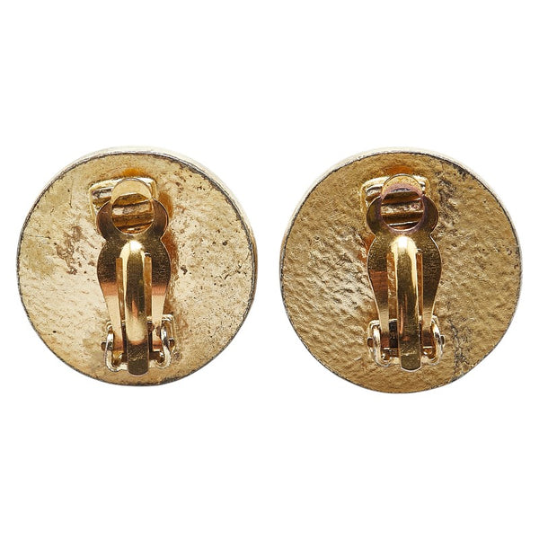 シャネル ココマーク イヤリング オレンジ ゴールド メッキ レディース CHANEL 【中古】