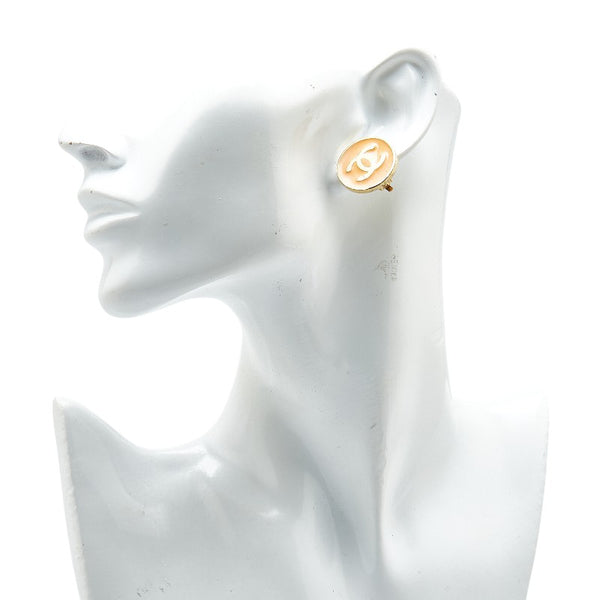 シャネル ココマーク イヤリング オレンジ ゴールド メッキ レディース CHANEL 【中古】