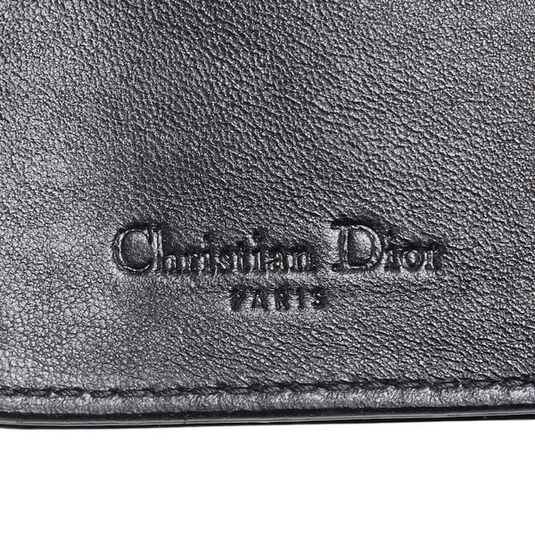 ディオール トロッター ラウンド ファスナー ウォレット 長財布 ブラック パテントレザー レディース Dior 【中古】