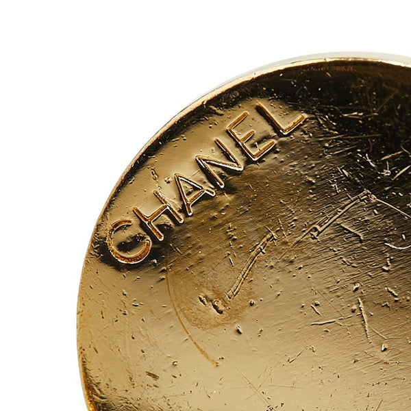 シャネル ヴィンテージ ココマーク マトラッセ スイング イヤリング ゴールド メッキ レディース CHANEL 【中古】