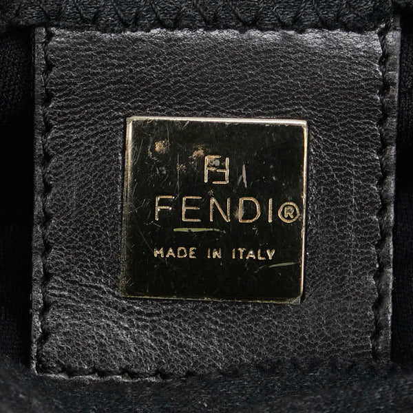 フェンディ ミニクロワッサン ハンドバッグ グレー ウール レディース FENDI 【中古】