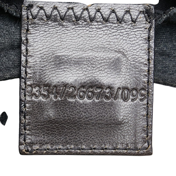 フェンディ ミニクロワッサン ハンドバッグ グレー ウール レディース FENDI 【中古】