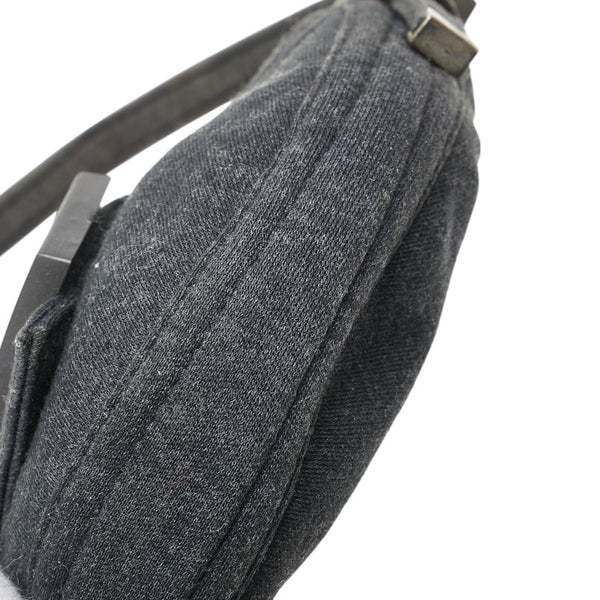 フェンディ ミニクロワッサン ハンドバッグ グレー ウール レディース FENDI 【中古】