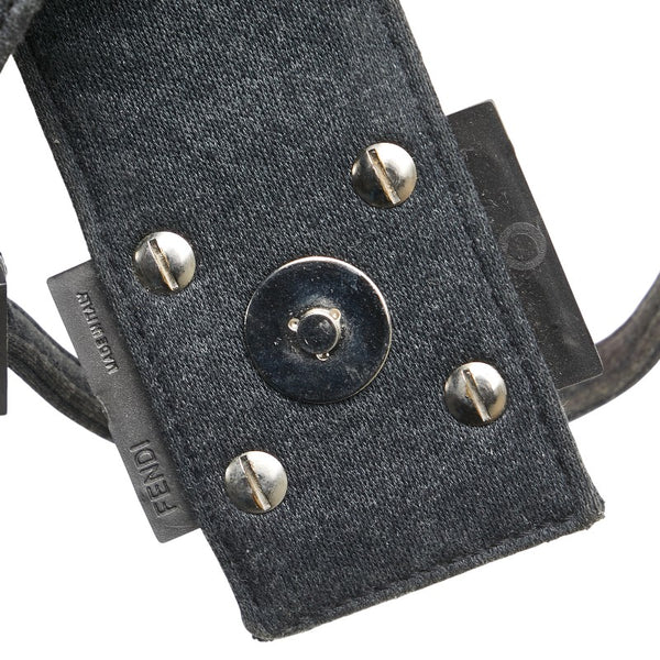 フェンディ ミニクロワッサン ハンドバッグ グレー ウール レディース FENDI 【中古】