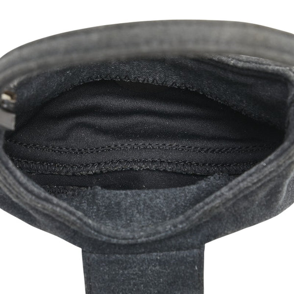フェンディ ミニクロワッサン ハンドバッグ グレー ウール レディース FENDI 【中古】