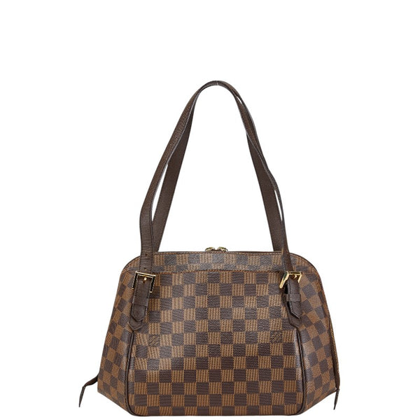 ルイ ヴィトン ダミエ ベレムMM ハンドバッグ N51174 ブラウン PVC レザー レディース LOUIS VUITTON 【中古】