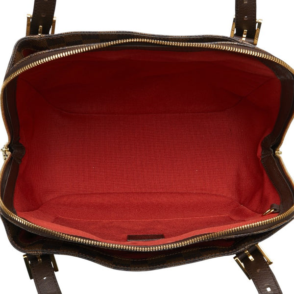 ルイ ヴィトン ダミエ ベレムMM ハンドバッグ N51174 ブラウン PVC レザー レディース LOUIS VUITTON 【中古】