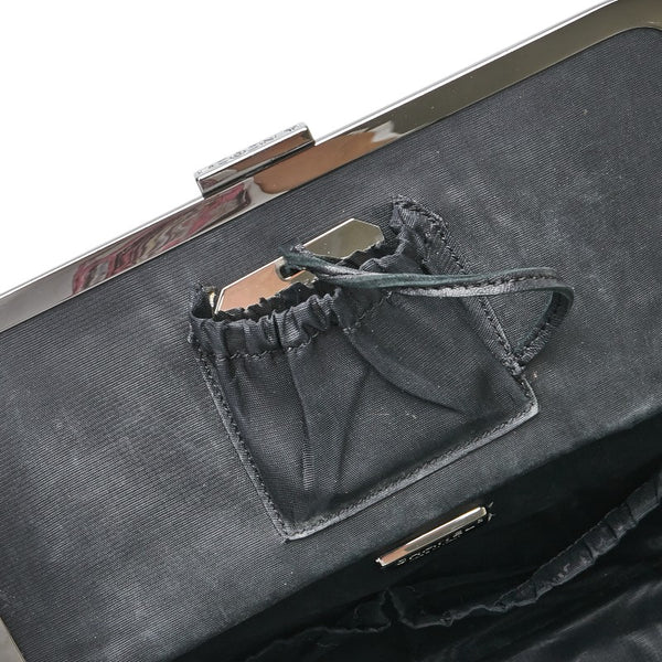 シャネル チェーン ハンドバッグ バニティバッグ ブラック ホワイト ツイード レザー レディース CHANEL 【中古】