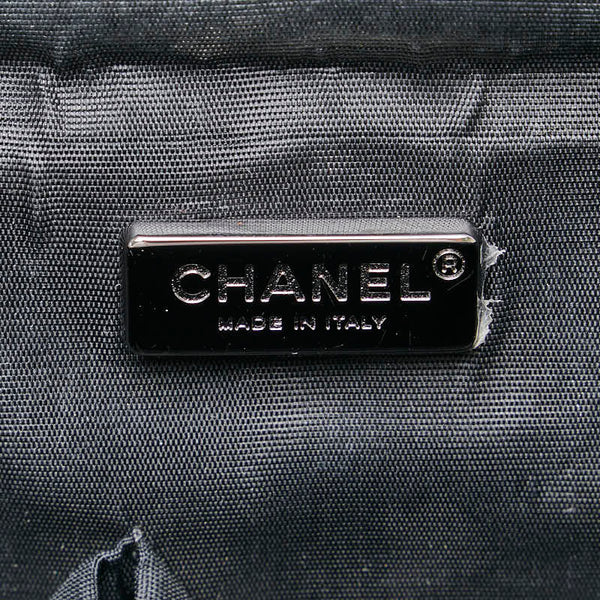 シャネル チェーン ハンドバッグ バニティバッグ ブラック ホワイト ツイード レザー レディース CHANEL 【中古】