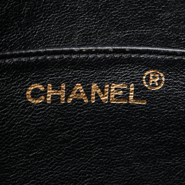 シャネル マドモアゼル ココマーク ハンドバッグ ブラック キャビアスキン レディース CHANEL 【中古】