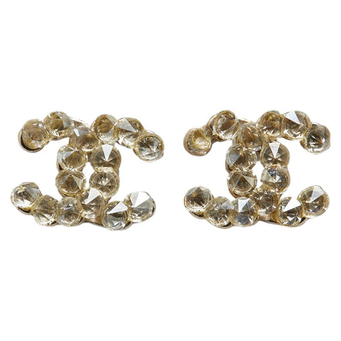 シャネル ココマーク ラインストーン ピアス ゴールド メッキ レディース CHANEL 【中古】
