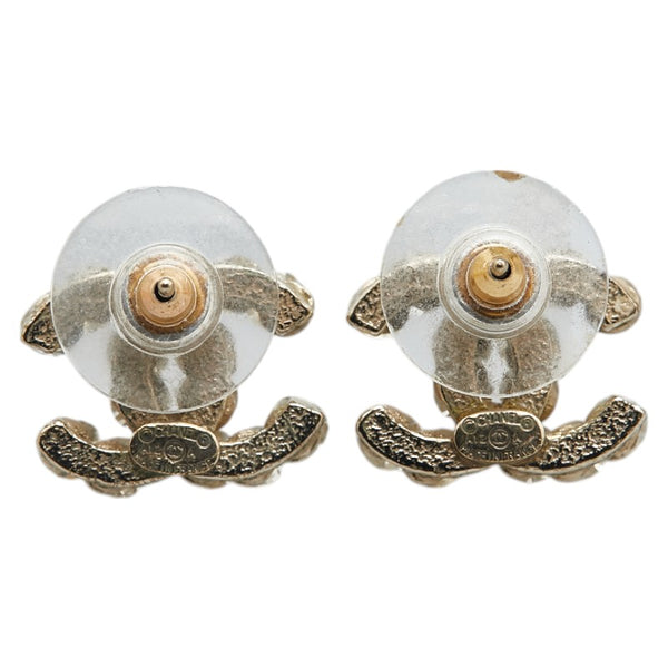 シャネル ココマーク ラインストーン ピアス ゴールド メッキ レディース CHANEL 【中古】