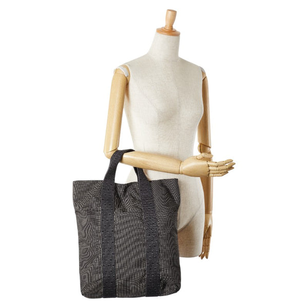 エルメス エールライン カバス ハンドバッグ トートバッグ グレー キャンバス レディース HERMES 【中古】
