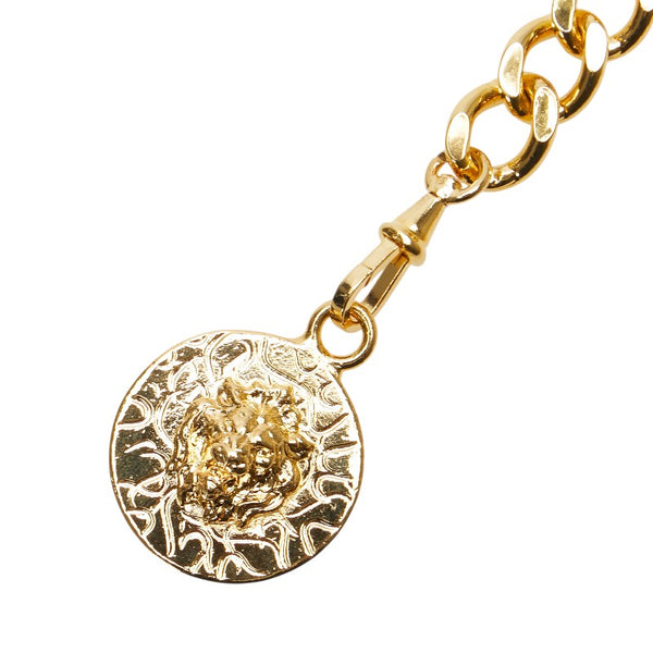 シャネル ココマーク ラウンド ライオン モチーフ チェーン ベルト ゴールド メッキ レディース CHANEL 【中古】