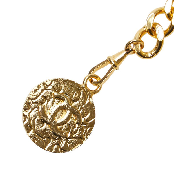 シャネル ココマーク ラウンド ライオン モチーフ チェーン ベルト ゴールド メッキ レディース CHANEL 【中古】