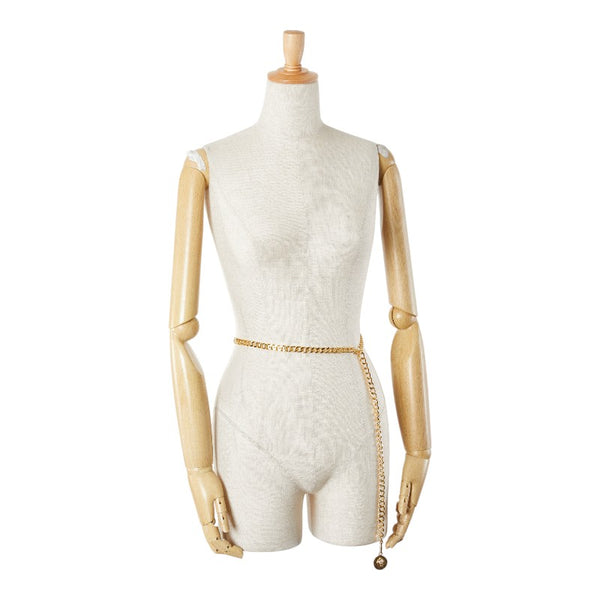 シャネル ココマーク ラウンド ライオン モチーフ チェーン ベルト ゴールド メッキ レディース CHANEL 【中古】