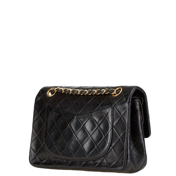 シャネル マトラッセ23 ダブルフラップ ココマーク チェーン ショルダーバッグ ブラック ラムスキン レディース CHANEL 【中古】