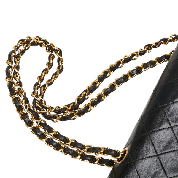 シャネル マトラッセ23 ダブルフラップ ココマーク チェーン ショルダーバッグ ブラック ラムスキン レディース CHANEL 【中古】