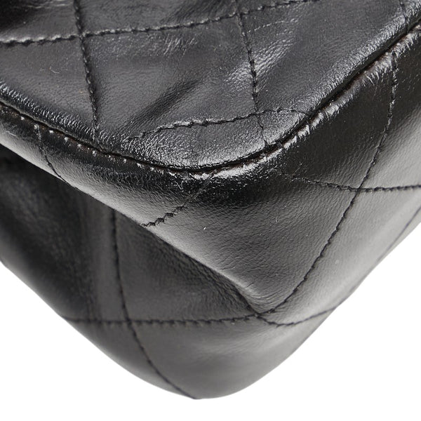 シャネル マトラッセ23 ダブルフラップ ココマーク チェーン ショルダーバッグ ブラック ラムスキン レディース CHANEL 【中古】