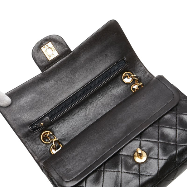 シャネル マトラッセ23 ダブルフラップ ココマーク チェーン ショルダーバッグ ブラック ラムスキン レディース CHANEL 【中古】