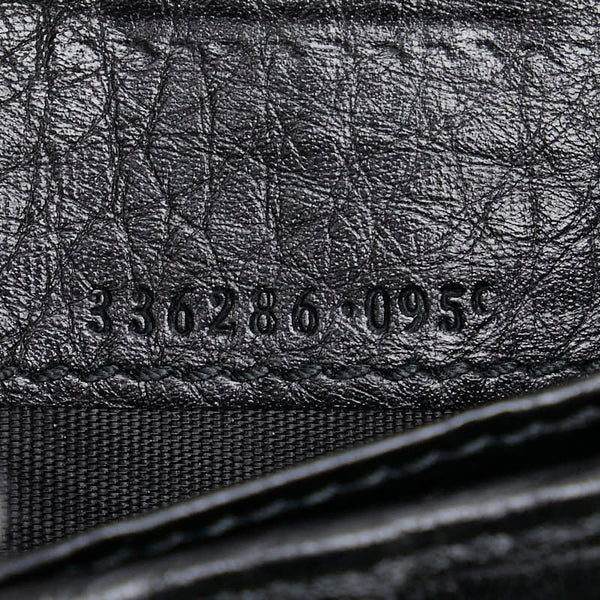 グッチ インターロッキングG ソーホー 長財布 336286 ブラック レザー レディース GUCCI 【中古】