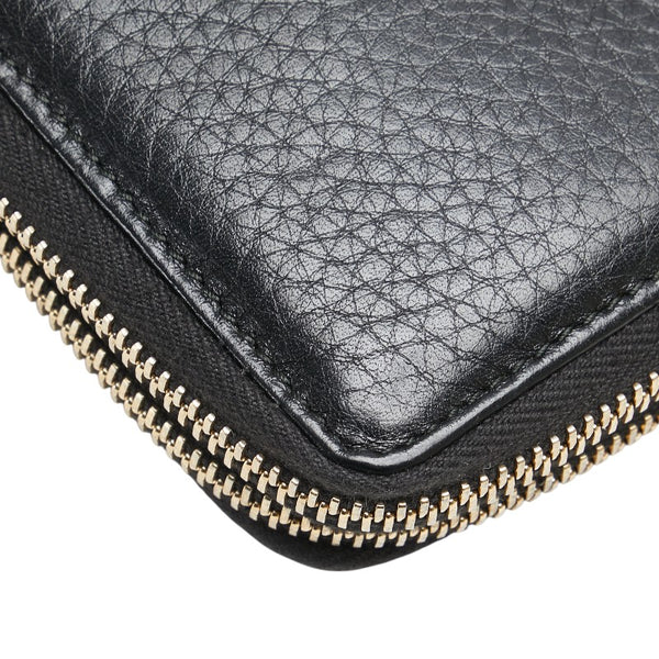 グッチ インターロッキングG ソーホー 長財布 336286 ブラック レザー レディース GUCCI 【中古】