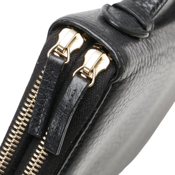 グッチ インターロッキングG ソーホー 長財布 336286 ブラック レザー レディース GUCCI 【中古】