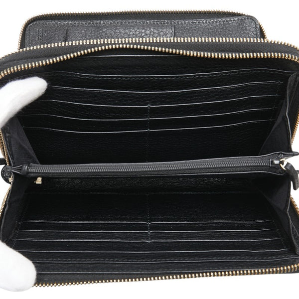 グッチ インターロッキングG ソーホー 長財布 336286 ブラック レザー レディース GUCCI 【中古】