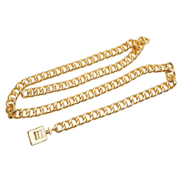 シャネル ロゴ 香水 パフューム チェーンベルト ゴールド メッキ レディース CHANEL 【中古】