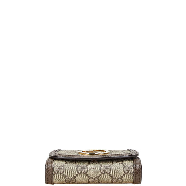 グッチ GGスプリーム ブロンディ ミディアム チェーンウォレット ショルダーバッグ 725219 ブラウン PVC レザー レディース GUCCI 【中古】