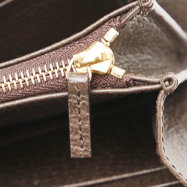 グッチ GGスプリーム ブロンディ ミディアム チェーンウォレット ショルダーバッグ 725219 ブラウン PVC レザー レディース GUCCI 【中古】