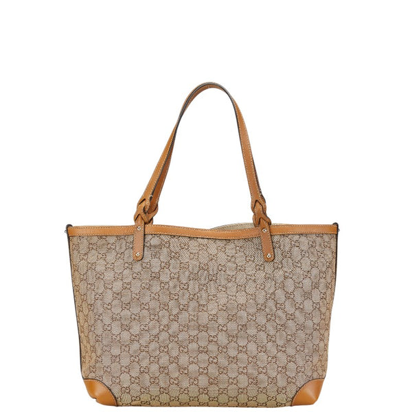 グッチ GGキャンバス ショルダーバッグ トートバッグ 247209 ベージュ ブラウン キャンバス レザー レディース GUCCI 【中古】