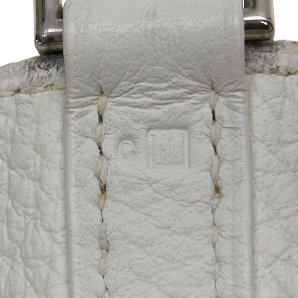 エルメス ピコタンPM ハンドバッグ ホワイト レッド トゴ レディース HERMES 【中古】