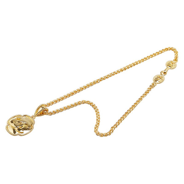 シャネル ヴィンテージ ココマーク チェーン ネックレス ゴールド メッキ レディース CHANEL 【中古】