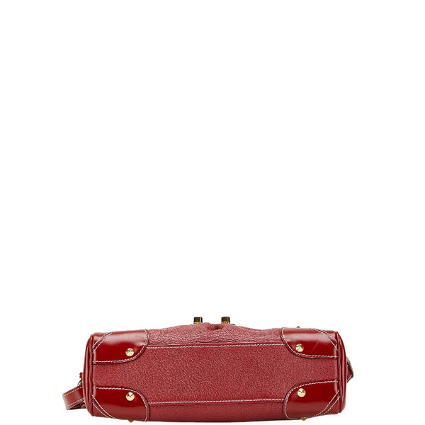 ルイ ヴィトン スハリ レセンシアル ハンドバッグ ワンショルダーバッグ M95846 レッド レザー レディース LOUIS VUITTON 【中古】