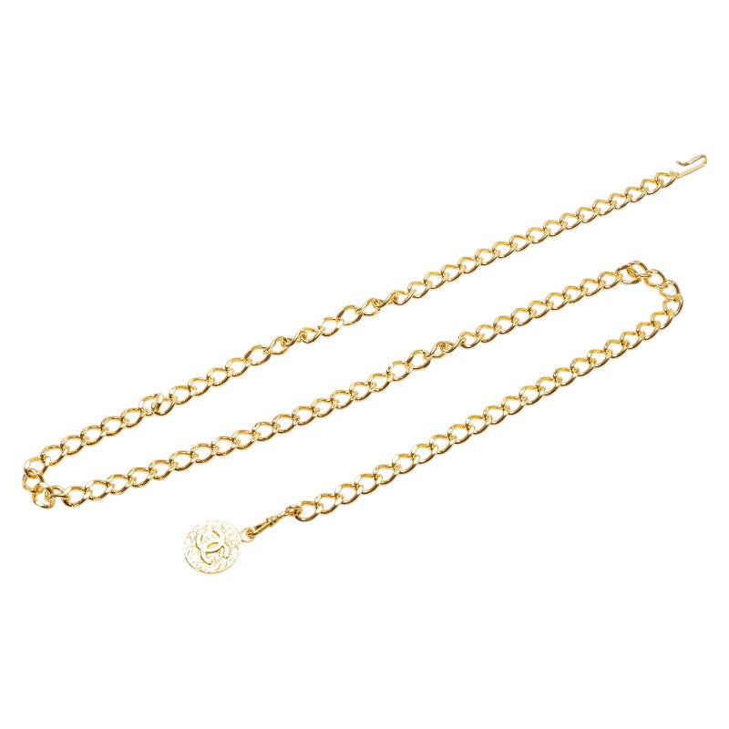 シャネル ココマーク チェーン ベルト ゴールド メッキ レディース CHANEL 【中古】