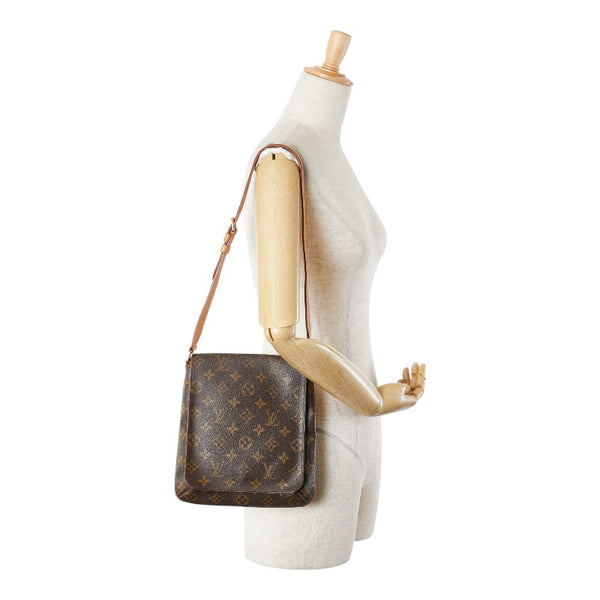 ルイ ヴィトン モノグラム ミュゼットサルサ ショート ショルダーバッグ M51258 ブラウン PVC レザー レディース LOUIS VUITTON 【中古】