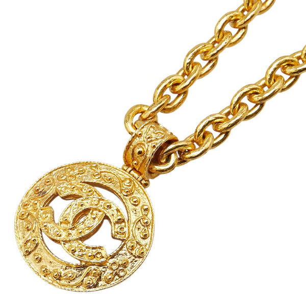 シャネル ヴィンテージ ココマーク ネックレス ゴールド メッキ レディース CHANEL 【中古】