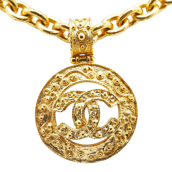 シャネル ヴィンテージ ココマーク ネックレス ゴールド メッキ レディース CHANEL 【中古】