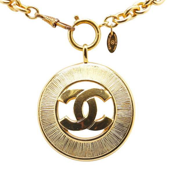 シャネル ヴィンテージ ココマーク ネックレス ゴールド メッキ レディース CHANEL 【中古】